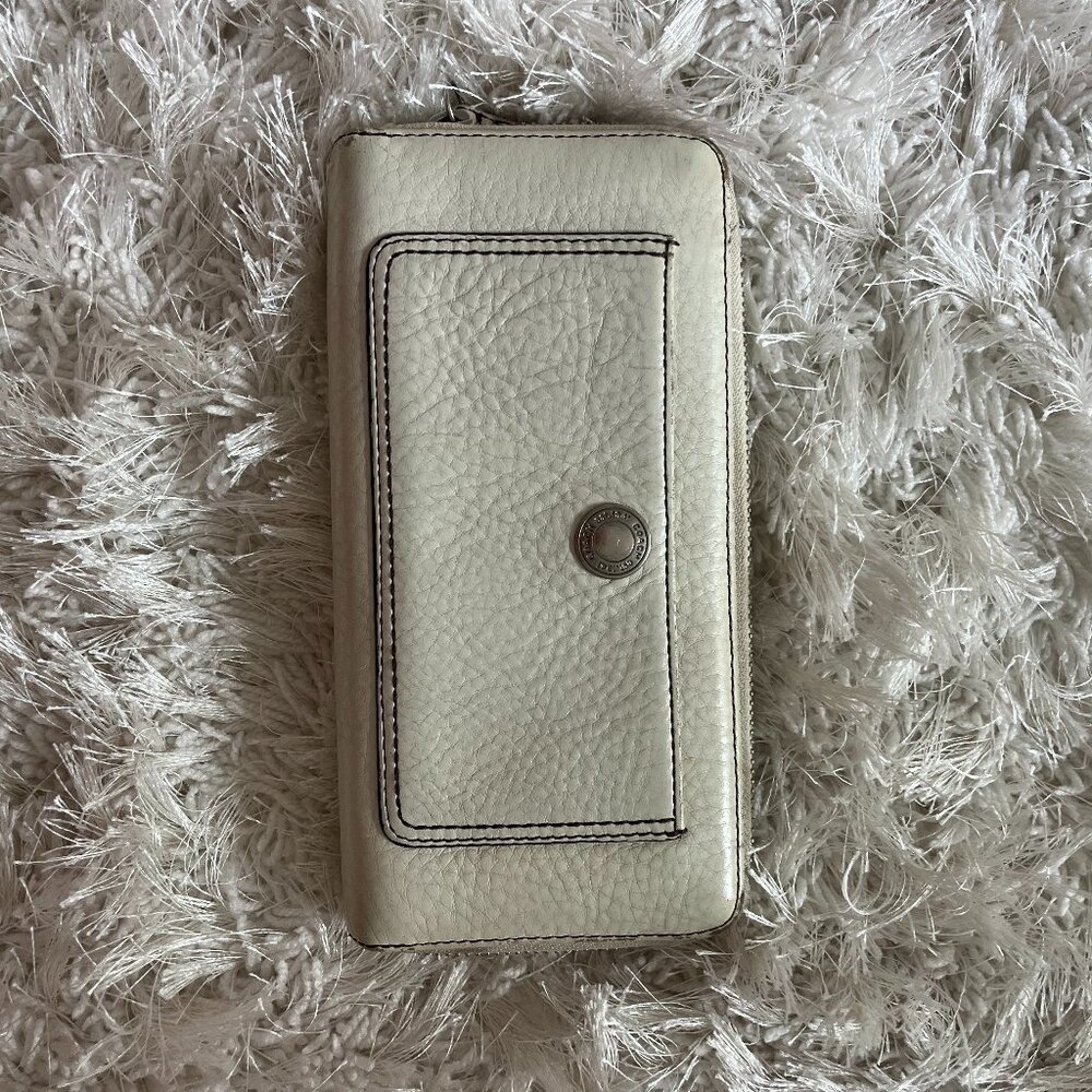 Cream coach trifold Wallet